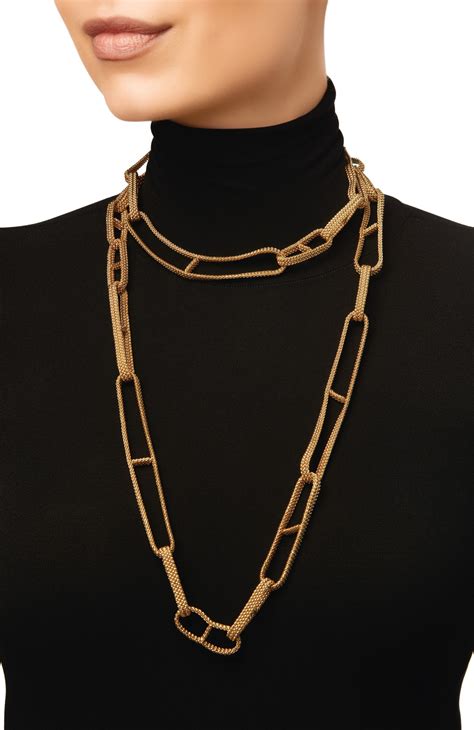 hermes gold chain necklace|authentic hermes rings.